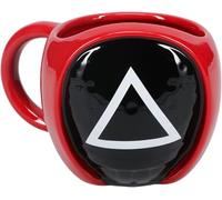 Paladone Tasse 3D Squid Game Masked Men - Produit sous licence officielle Netflix, avec capuche et masque triangulaire, cadeau pour les fans de Squid Games, 500 ml