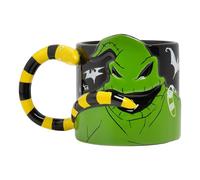 Paladone Tasse sculptée 3D en céramique phosphorescente L'Étrange Noël de monsieur Jack Oogie Boogie Cadeau officiel Disney pour café, thé, chocolat chaud
