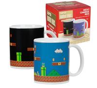 Paladone Tasse Super Mario Changeante de Chaleur - Marchandise Officielle, Révèle Écran Niveau Mario avec Boisson Chaude, Cadeau Original pour Gamers Rétro, 300ml (10 fl oz)