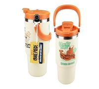 Paladone Tumbler isotherme One Piece 900 ml, anse et paille, base fine compatible voiture