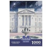 Palais de Buckingham Puzzle Adulte 1000 Pièces Bâtiment Landmark Puzzle pour Toute La Famille DéfiJouets Difficile Cadeaux pour Femmes/Hommes Décoration Intérieure 70x50cm/1000pcs