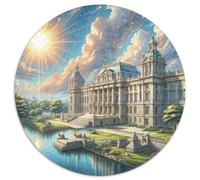 Palais de Buckingham, Royaume-Uni 1000 Pièces Puzzles Classiques Puzzle Circulaire pour Enfants Encastrement Parfait Jeu D'Intelligence De l'art De La DécoRat ION Moderne 1000pcs (67.5x67.5cm)