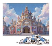 Palais de Conte de fées Fantastique Puzzles en Bois pour Adultes 300 Pièces Décoration Intérieure Jeux Éducatifs Cadeaux d'anniversaire pour Family Games Stress Relief Toy 300pcs (40x28cm)