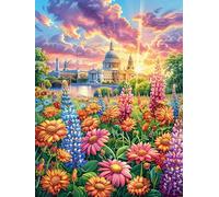 Palais de la ville au coucher du soleil 500 Pièces Puzzle Pour Ado En Carton Haute Qualité Épais Conte de fées animal magique Facile Débutant Jeu De Société Cadeau Fête Des Pères Petit Prix Qualité Pr