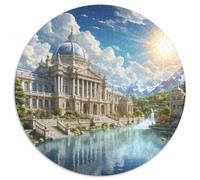 Palais de Schönbrunn 1000 Pièces Puzzles Classiques Puzzle Circulaire pour Enfants Encastrement Parfait Jeu D'Intelligence De l'art De La DécoRat ION Moderne 1000pcs (67.5x67.5cm)