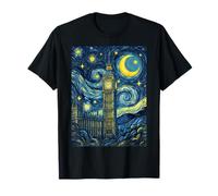 Palais de Westminster Nuit étoilée Histoire de l'art Cadeau T-Shirt