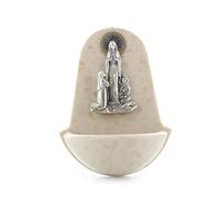 Palais du Rosaire Bénitier de l'Apparition de Lourdes en résine marbrée - Bénitier - Culte Chrétien en Résine