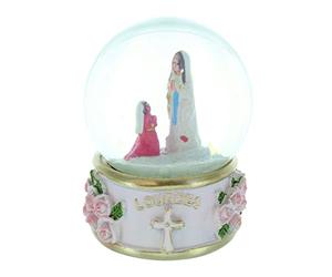 Palais du Rosaire Boule à Neige avec l'Apparition de Lourdes diamètre 7cm - Maison et décoration - Culte Chrétien en Verre
