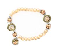Palais du Rosaire Bracelet de Sainte Thérèse avec perles translucides - Bracelet fantaisie - Culte Chrétien en Plastique