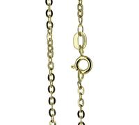 Palais du Rosaire Chaîne en or 55 cm avec forçat clair miroir - Chaîne en or - Culte Chrétien en Or 9 carats