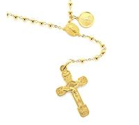 Palais du Rosaire Chapelet de Combat grains et chaine en plaqué or - Chapelet de Combat - Culte Chrétien en Plaqué Or