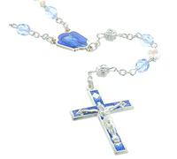 Palais du Rosaire Chapelet de Lourdes en cristal et paters en forme de rose - Chapelet cristal - Culte Chrétien