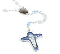 Palais du Rosaire Chapelet de Marie qui défait les noeuds en verre avec la croix de la Mater Dolorosa - Chapelet verre - Culte Chrétien en Verre