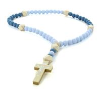 Palais du Rosaire Chapelet pour enfant grains en silicone et bois 8mm - Chapelet pour Enfant - Culte Chrétien en Plastique