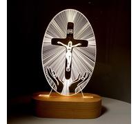 Palais du Rosaire Lampe à LED avec une croix lumineuse - Boutique Chrétienne - Culte Chrétien en Plastique