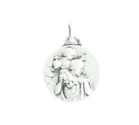 Palais du Rosaire Médaille en Argent de Saint Christophe à l'Enfant Jésus 18mm - Boutique Chrétienne - Culte Chrétien en Argent