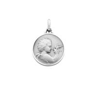 Palais du Rosaire Médaille en argent d'un Ange avec une Colombe 16mm - Médaille et croix Argent - Culte Chrétien en Argent