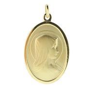 Palais du Rosaire Médaille Plaqué Or 30 mm Vierge Marie et Apparition de Lourdes - Médaille et croix Plaqué Or - Culte Chrétien