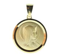 Palais du Rosaire Médaille Vierge Marie revers Apparition de Lourdes 30 mm Plaqué Or - Culte Chrétien