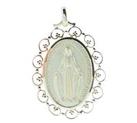 Palais du Rosaire Médaille Vierge Miraculeuse Plaqué Or 32 mm tour dentelle - Médaille et croix Plaqué Or - Culte Chrétien en Plaqué Or