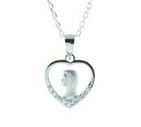 Palais du Rosaire Parure Argent, chaîne et médaille Vierge Marie strass colorés - Médaille et croix Argent - Culte Chrétien en Argent