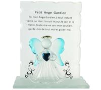 Palais du Rosaire Petit Ange de Noël en Verre avec prière - Noël - Culte Chrétien en Verre
