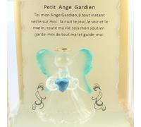 Palais du Rosaire Petit Ange en Verre sur Support avec prière - Noël - Culte Chrétien en Verre