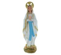 Palais du Rosaire Statue de la Vierge Marie colorée avec Une auréole en résine 31cm - Boutique Chrétienne - Culte Chrétien en Résine