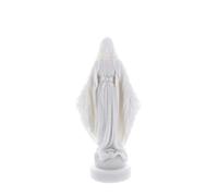 Palais du Rosaire Statue de la Vierge Miraculeuse en albâtre Blanche 17 cm - Statue Vierge Miraculeuse - Culte Chrétien en Albatre
