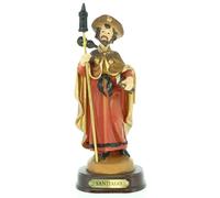 Palais du Rosaire Statue de Saint Jacques de Compostelle en résine de 15cm - Statue de Saints - Culte Chrétien en Résine