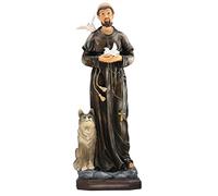 Palais du Rosaire Statue en résine de Saint François d'Assise de 80 cm - Boutique Chrétienne - Culte Chrétien en