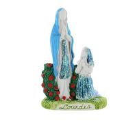 Palais du Rosaire Statue Hygromètre Apparition de Lourdes pailletée - Statue de Notre Dame de Lourdes - Culte Chrétien en Résine