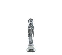 Palais du Rosaire Statue magnétique aimantée Notre Dame de Lourdes en métal - Statue Vierge Marie - Culte Chrétien en Métal Argenté
