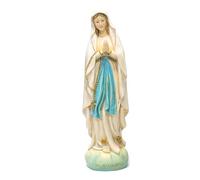 Palais du Rosaire Statue Notre Dame de Lourdes décorée 60 cm - Statue de Notre Dame de Lourdes - Culte Chrétien en Résine