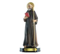 Palais du Rosaire Statue St Benoît résine 22cm - Statue de Saints - Culte Chrétien en Résine