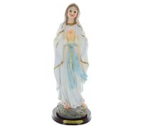 Palais du Rosaire Statue Vierge Marie décorée en résine 30 cm - Statue de Notre Dame de Lourdes - Culte Chrétien en Résine