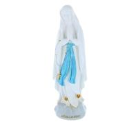 Palais du Rosaire Statue Vierge Marie sur Rocher 20cm en résine coloré - Statue de Notre Dame de Lourdes - Culte Chrétien en Résine