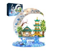 Palais Guanghan Construction Maquette Set, 3060 PCS Mini Blocs Jeu de maquettes, MOC Modulaire Maison Architecture Blocs pour Adolescent et Adultes, Non Compatible avec Marques Grand Public