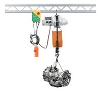 Palan à chaîne électrique, capacité de charge de 1000 kg, hauteur de levage de 6 m, treuil électrique 1300 W avec chaîne, 100 m sans fil et 4,5 m télécommande filaire, treuil pour garage, atelier et