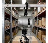 Palan à chaîne Manuel Compact, palan à chaîne léger, palan de Levage Manuel, 250/500 kg, Crochet pivotant à 360°, Crochet de Verrouillage sécurisé et Double Frein pour Atelier 0.5T