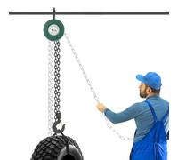 Palan à chaîne manuel Treuil manuel Palan à chaîne entièrement galvanisé Chaîne facile à soulever la charge Rotation à 360° Charge maximale 1T Palan à levier Chaîne en acier Palan à câble Palan à