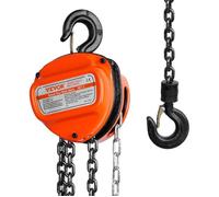 Palan à Chaîne Manuel - VEVOR - 1 T 5,6 m Capacité de Levage - Acier Allié G80 Frein Double Cliquet Guidage de Chaîne