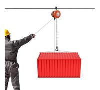 Palan à chaîne manuelle, hauteur de levage 2,9 m, palan 1 T, robuste, avec chaîne en acier de 3 m de long, crochet rotatif à 360°, treuil manuel 14,2 x 12,2 cm, pour foresterie et atelier, orange