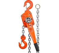Palan à cliquet Acier Capacité de charge 3T Poulie Palan 5,8m Hauteur de levage Palan à levier Ф10x30mm Taille de la chaîne de levage Palan à chaîne 320N Force de traction Frein à double cliquet résis