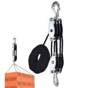 Palan à corde - Bloc de poulie, capacité de charge de 1 100 Lb, résistance à la rupture de 2 200 Lb, de levage | Pour élevage, chasse, garage