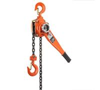 Palan à levier à cliquet, Palan manuel à chaîne à cliquet et levier G80, chaîne en acier au manganèse, capacités multiples(Double Chain 6t 6m)