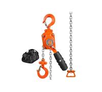 VEVOR Mini Palan à Levier Manuel 0,25 T Palan à Chaîne à Cliquet Manutention Levage 1,4 m Acier Carbone G80 Frein Weston Double Cliquet Guidage Chaîne Crochet 360° pour Marchandises Garage Quai Usine