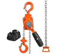 Palan à levier Mini - Capacité de charge 0,25T, Palan à chaîne 260N force de traction, Poulie 1,40m hauteur de levage, Palan à cliquet Ф4x12mm, Palan avec frein à double cliquet Weston, crochet tourna