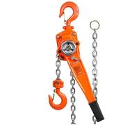 VEVOR Palan à Levier Manuel 1,5 T Palan à Chaîne à Cliquet Manutention Levage 2,8 m Acier au Carbone G80 Frein Weston Double Cliquet Guidage de Chaîne Crochet 360° pour Garage Quai Usine Marchandises