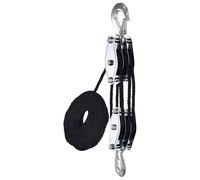 Palan À Poulie À Corde - Charge Robuste De 2 200 LBS | Bloc Et Matériel En Acier 6:1 Permettant D'économiser Du Travail | Système De Levage À Corde En Nylon Pour Le Levage À Courant Alternatif, Les Tr